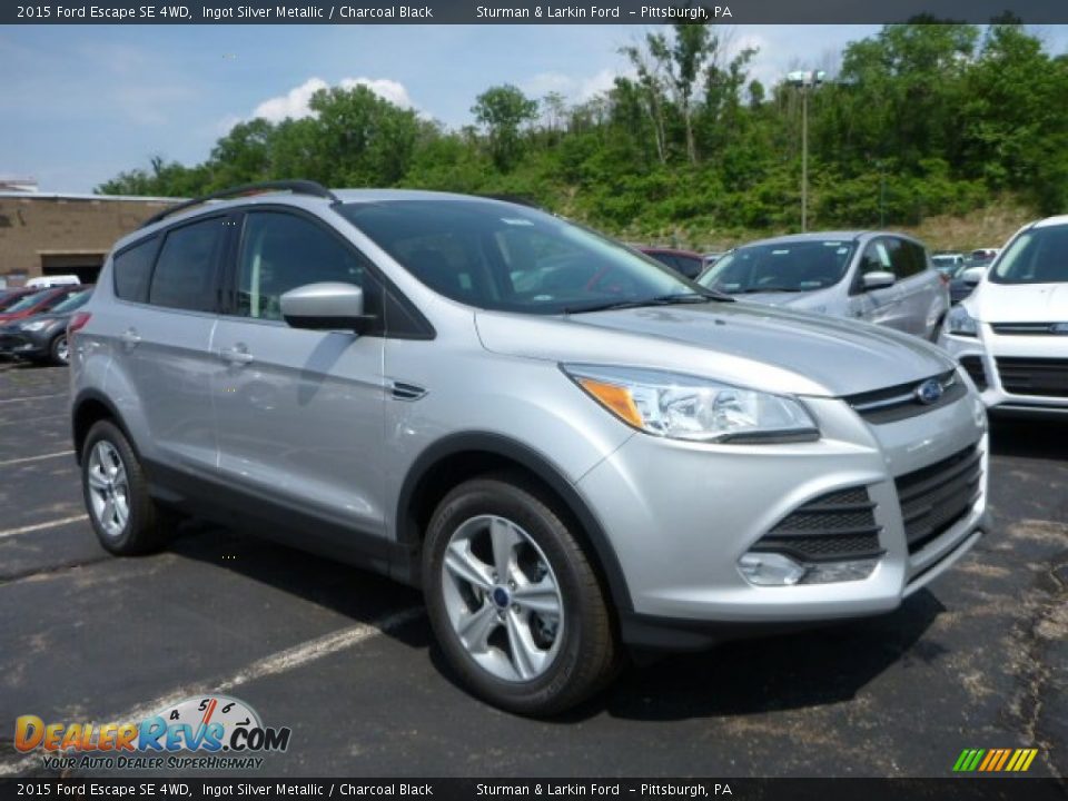 2015 Ford Escape SE 4WD Ingot Silver Metallic / Charcoal Black Photo #1