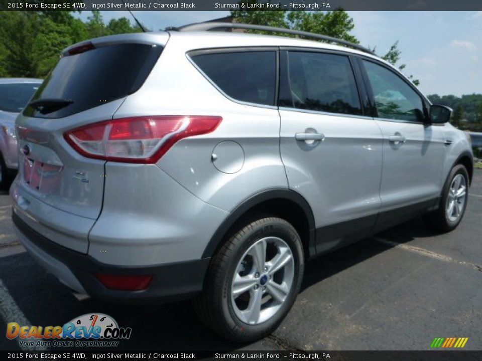 2015 Ford Escape SE 4WD Ingot Silver Metallic / Charcoal Black Photo #2