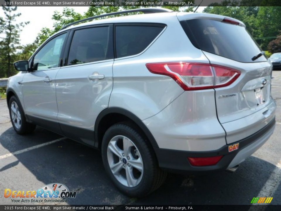 2015 Ford Escape SE 4WD Ingot Silver Metallic / Charcoal Black Photo #4