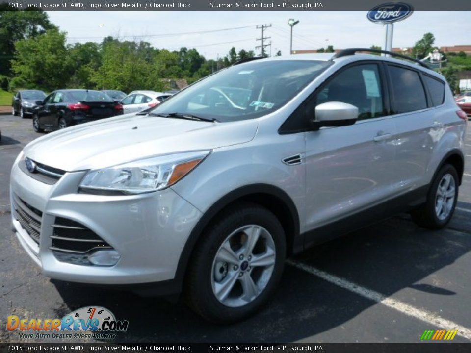 2015 Ford Escape SE 4WD Ingot Silver Metallic / Charcoal Black Photo #5
