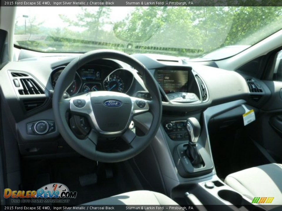 2015 Ford Escape SE 4WD Ingot Silver Metallic / Charcoal Black Photo #10