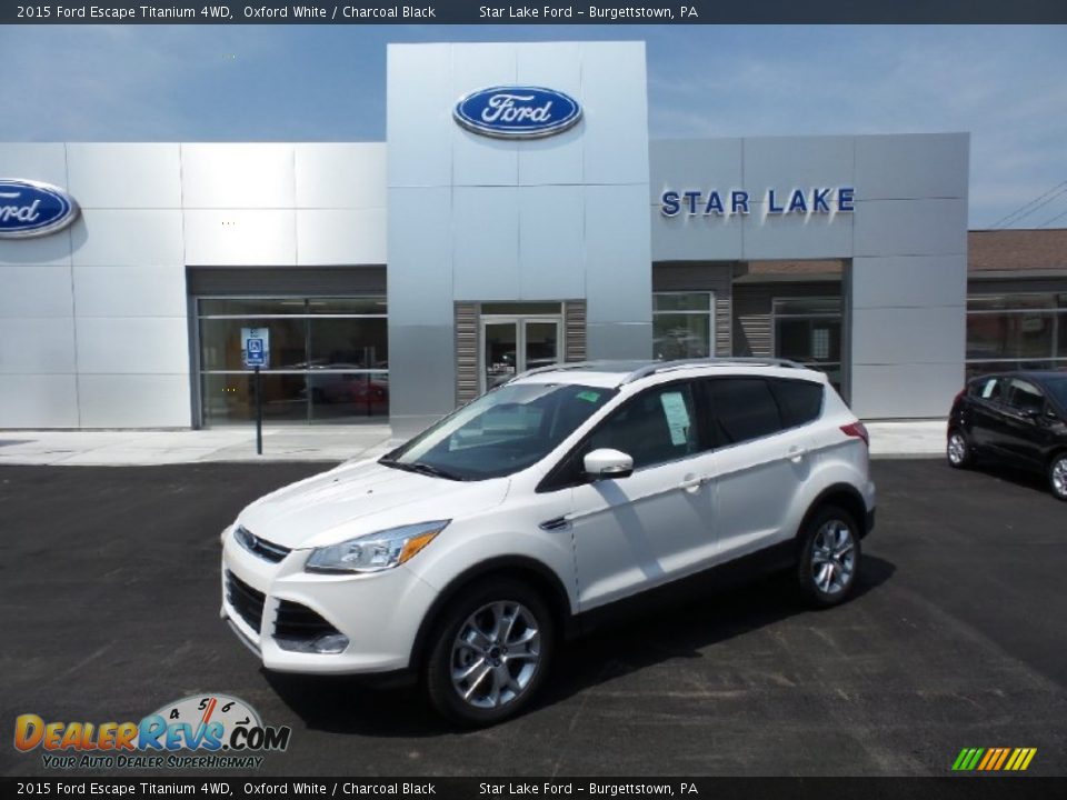 2015 Ford Escape Titanium 4WD Oxford White / Charcoal Black Photo #1