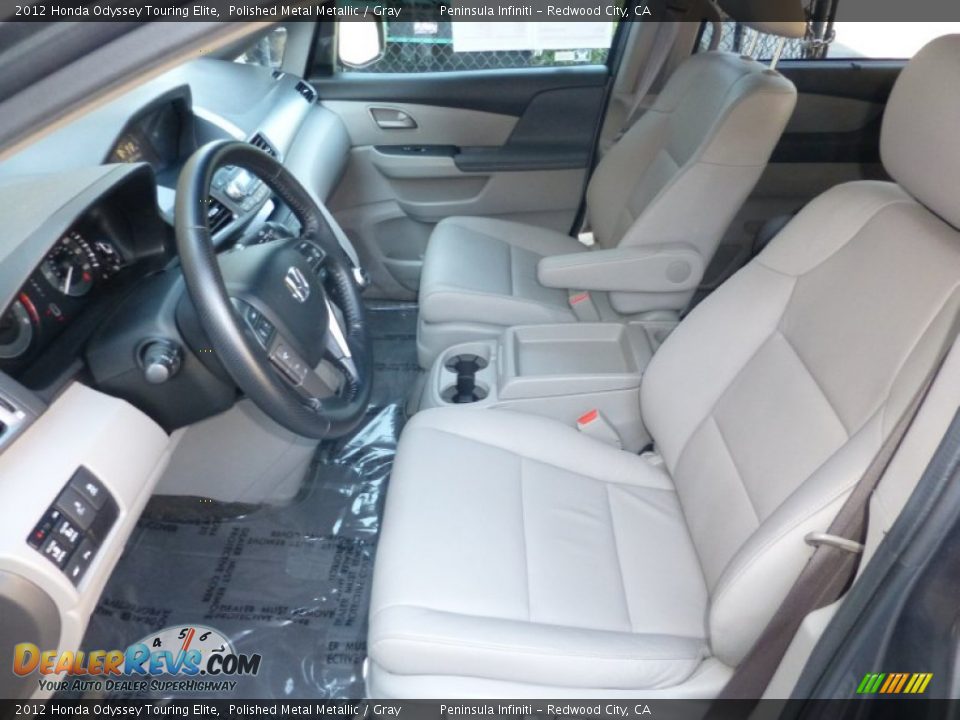 2012 Honda Odyssey Touring Elite Polished Metal Metallic / Gray Photo #3