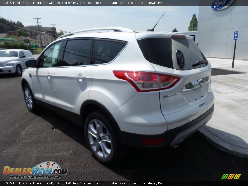 2015 Ford Escape Titanium 4WD Oxford White / Charcoal Black Photo #3