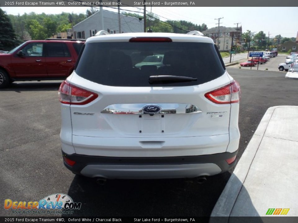2015 Ford Escape Titanium 4WD Oxford White / Charcoal Black Photo #4
