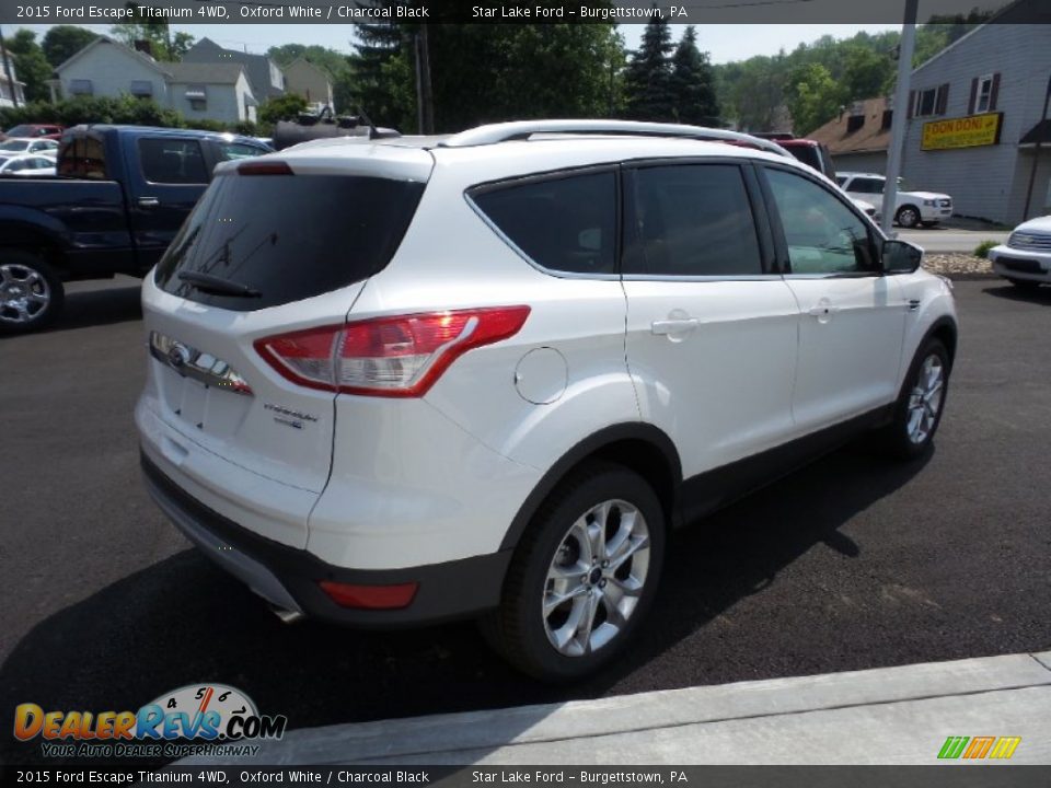 2015 Ford Escape Titanium 4WD Oxford White / Charcoal Black Photo #6