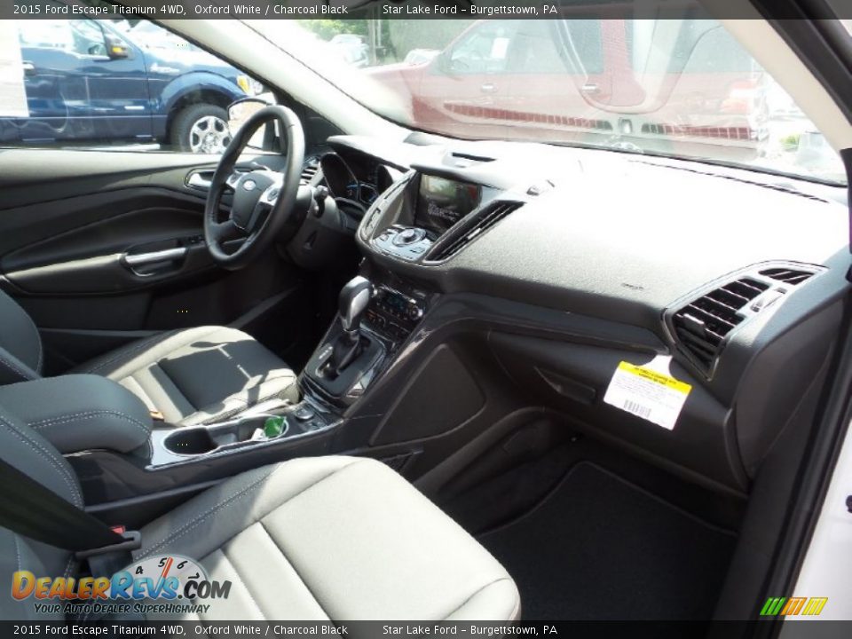 2015 Ford Escape Titanium 4WD Oxford White / Charcoal Black Photo #8