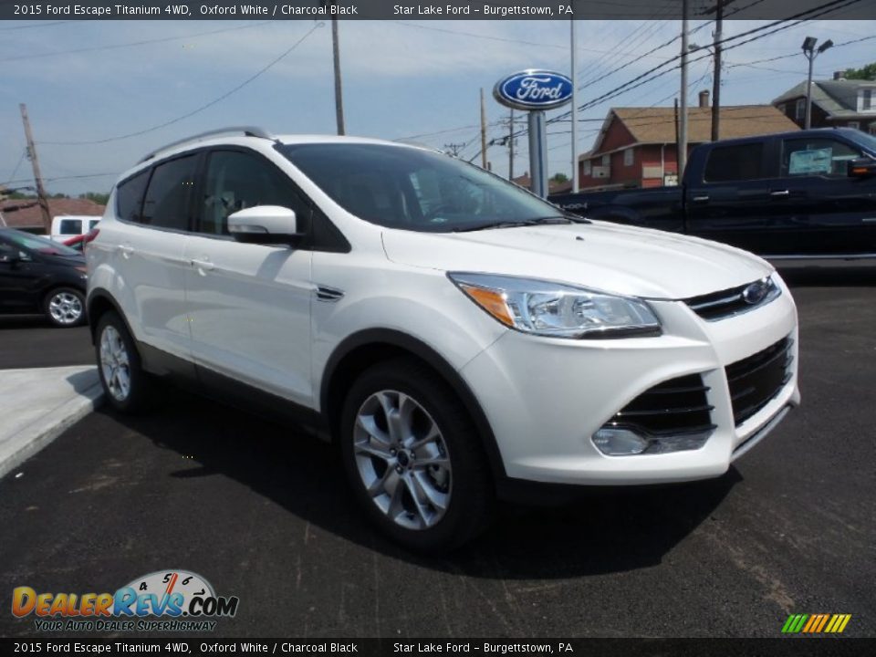 2015 Ford Escape Titanium 4WD Oxford White / Charcoal Black Photo #9