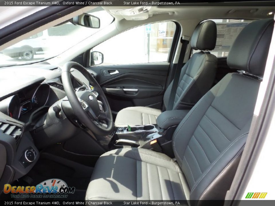 2015 Ford Escape Titanium 4WD Oxford White / Charcoal Black Photo #11