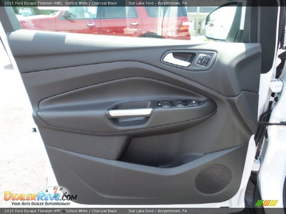 2015 Ford Escape Titanium 4WD Oxford White / Charcoal Black Photo #14