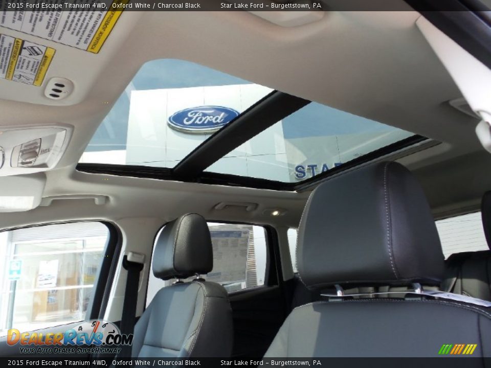 2015 Ford Escape Titanium 4WD Oxford White / Charcoal Black Photo #15