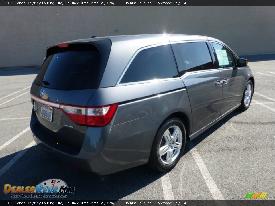 2012 Honda Odyssey Touring Elite Polished Metal Metallic / Gray Photo #13