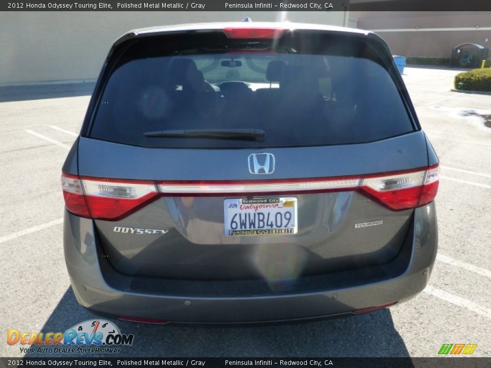 2012 Honda Odyssey Touring Elite Polished Metal Metallic / Gray Photo #15