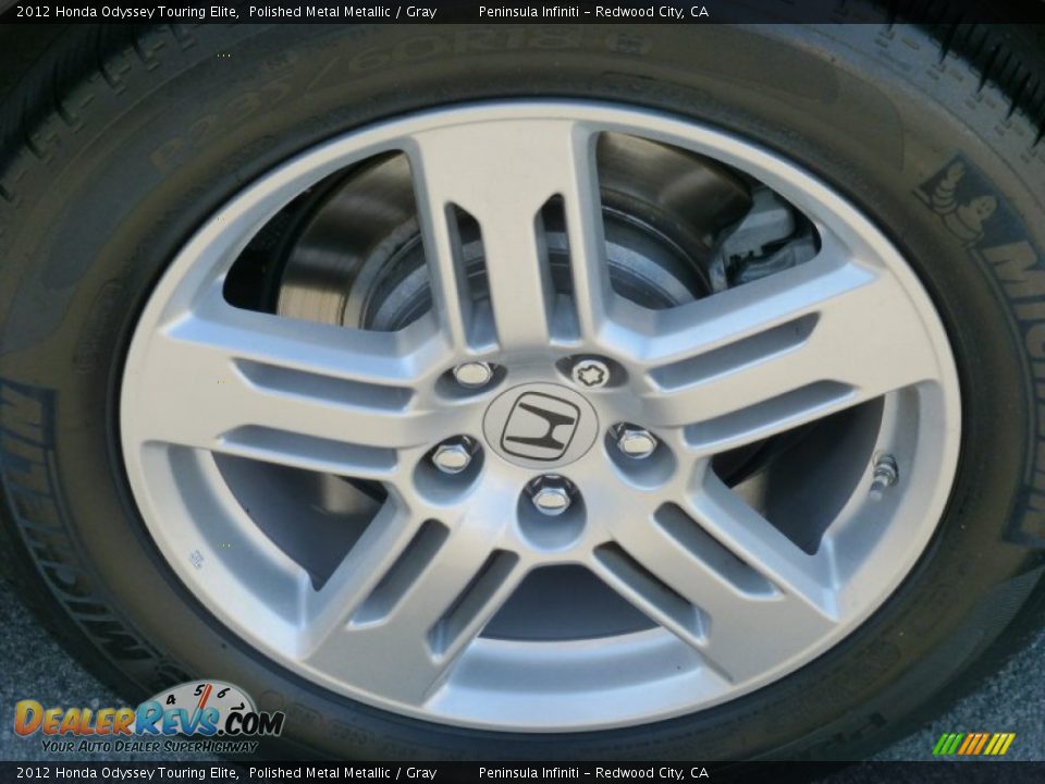 2012 Honda Odyssey Touring Elite Polished Metal Metallic / Gray Photo #16