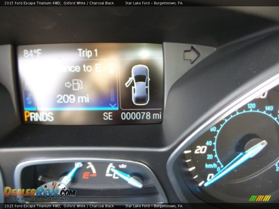 2015 Ford Escape Titanium 4WD Oxford White / Charcoal Black Photo #19