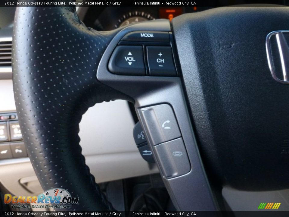 2012 Honda Odyssey Touring Elite Polished Metal Metallic / Gray Photo #30