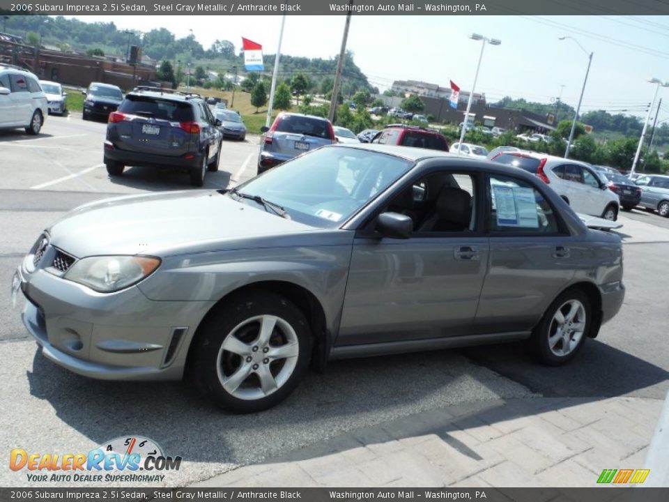2006 Subaru Impreza 2.5i Sedan Steel Gray Metallic / Anthracite Black Photo #5