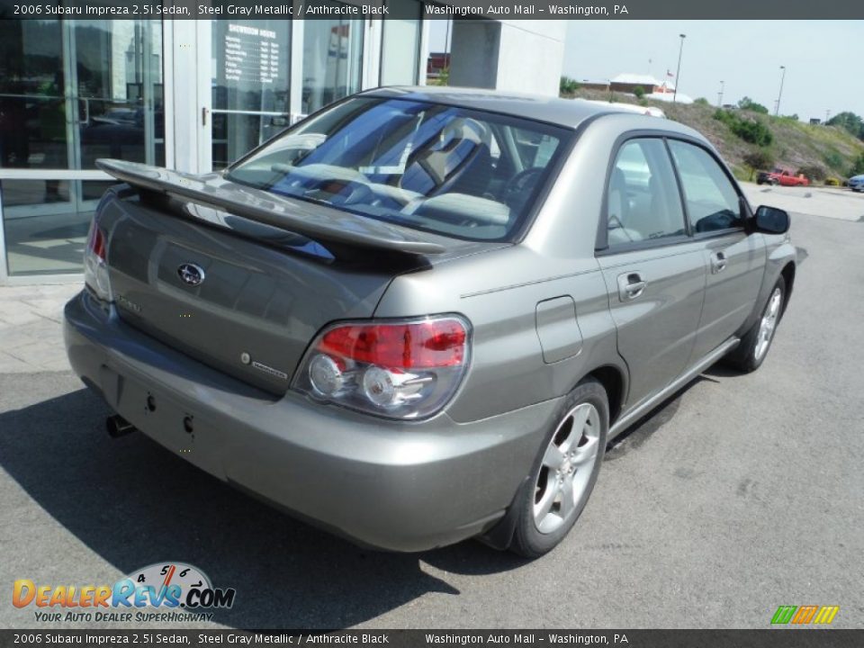 2006 Subaru Impreza 2.5i Sedan Steel Gray Metallic / Anthracite Black Photo #9