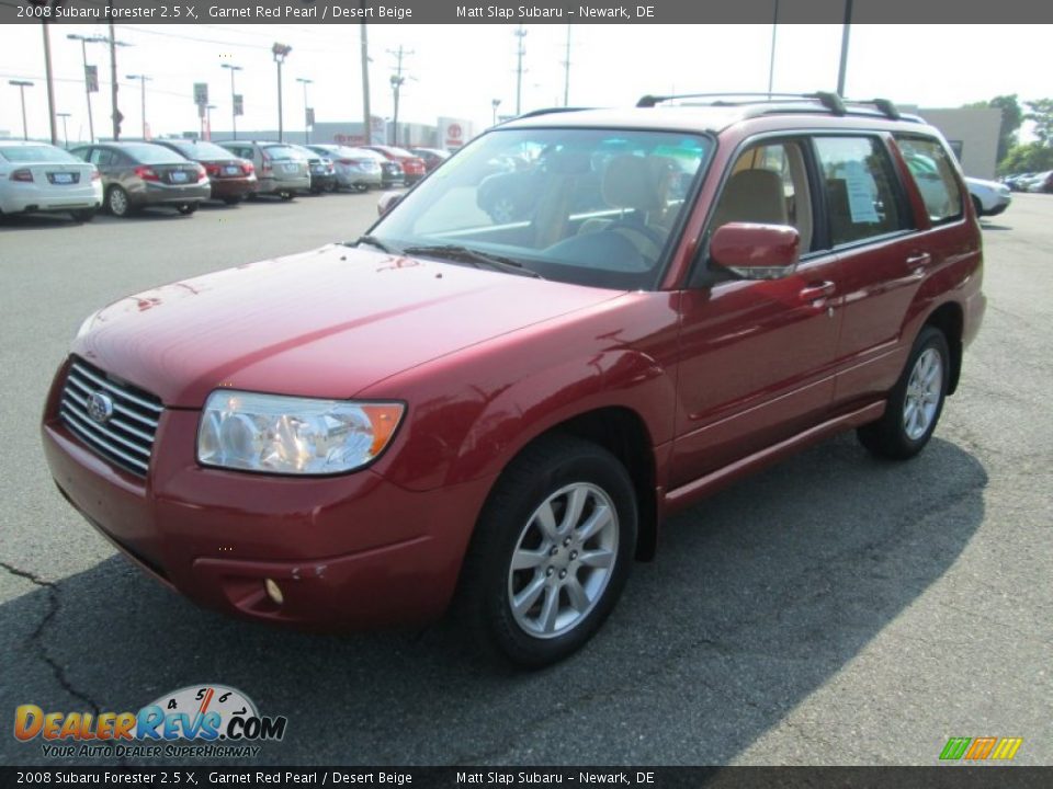 2008 Subaru Forester 2.5 X Garnet Red Pearl / Desert Beige Photo #2