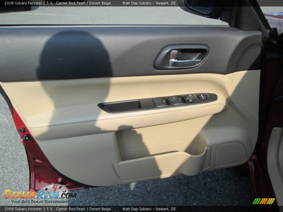 2008 Subaru Forester 2.5 X Garnet Red Pearl / Desert Beige Photo #12