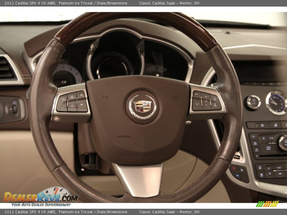 2011 Cadillac SRX 4 V6 AWD Platinum Ice Tricoat / Shale/Brownstone Photo #6