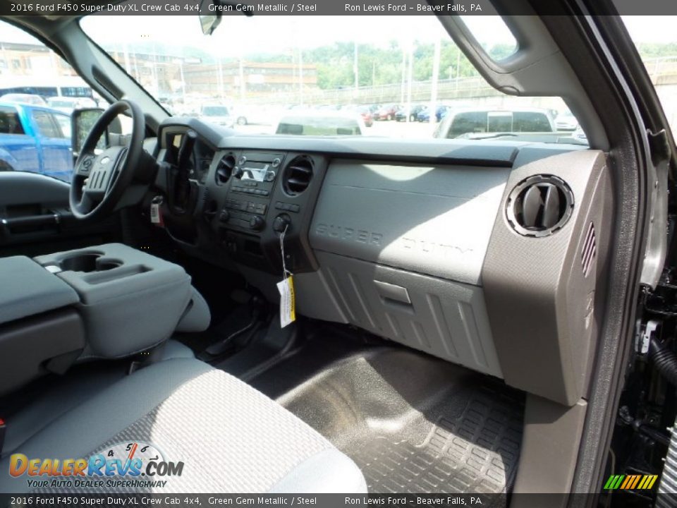 2016 Ford F450 Super Duty XL Crew Cab 4x4 Green Gem Metallic / Steel Photo #2