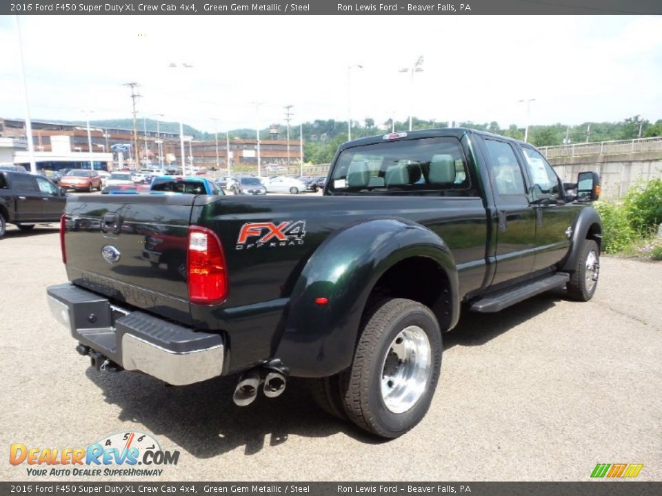 2016 Ford F450 Super Duty XL Crew Cab 4x4 Green Gem Metallic / Steel Photo #3