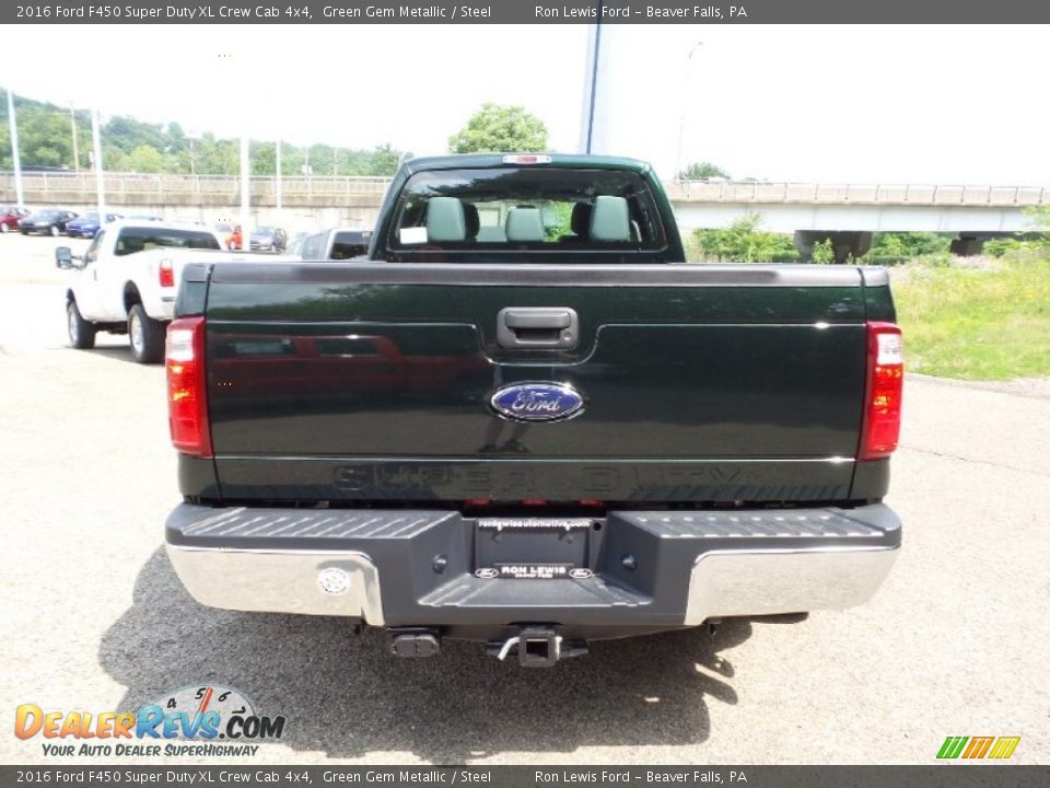 2016 Ford F450 Super Duty XL Crew Cab 4x4 Green Gem Metallic / Steel Photo #4