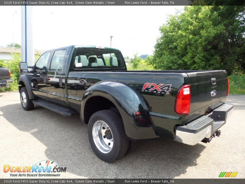 2016 Ford F450 Super Duty XL Crew Cab 4x4 Green Gem Metallic / Steel Photo #6