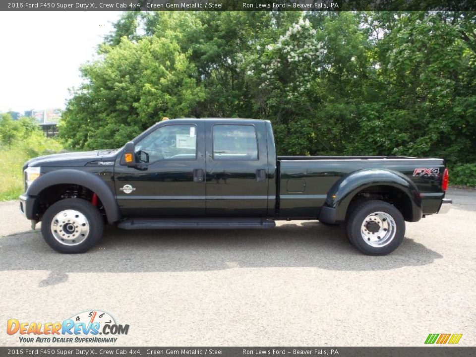 2016 Ford F450 Super Duty XL Crew Cab 4x4 Green Gem Metallic / Steel Photo #7