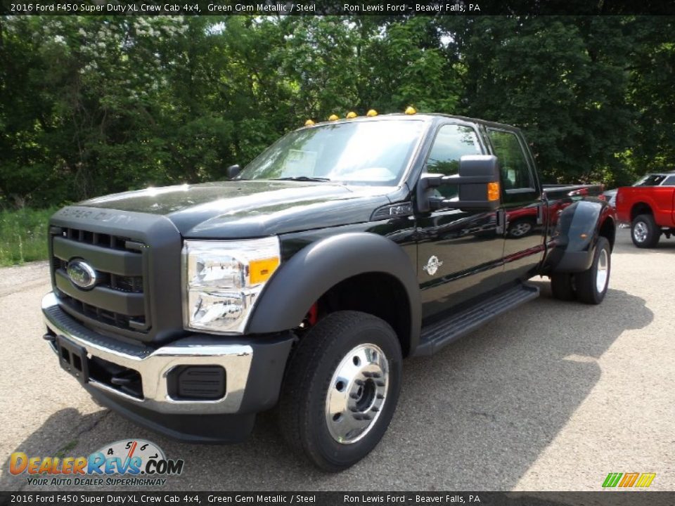 2016 Ford F450 Super Duty XL Crew Cab 4x4 Green Gem Metallic / Steel Photo #8