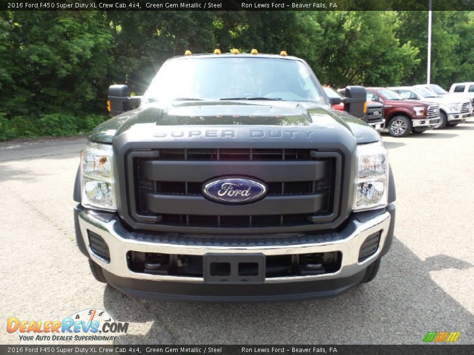 2016 Ford F450 Super Duty XL Crew Cab 4x4 Green Gem Metallic / Steel Photo #9