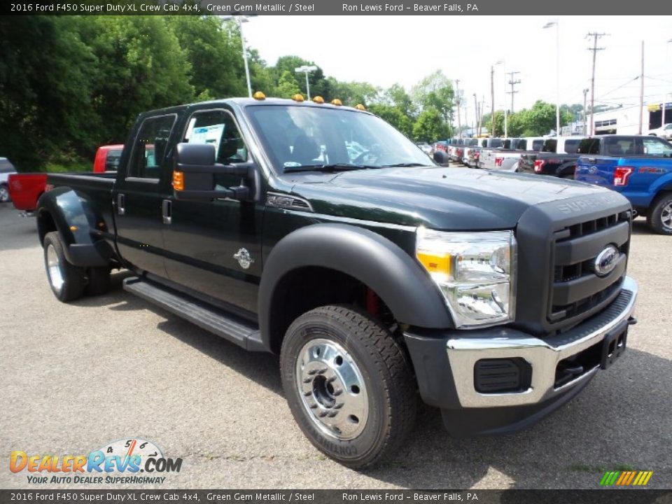 2016 Ford F450 Super Duty XL Crew Cab 4x4 Green Gem Metallic / Steel Photo #10
