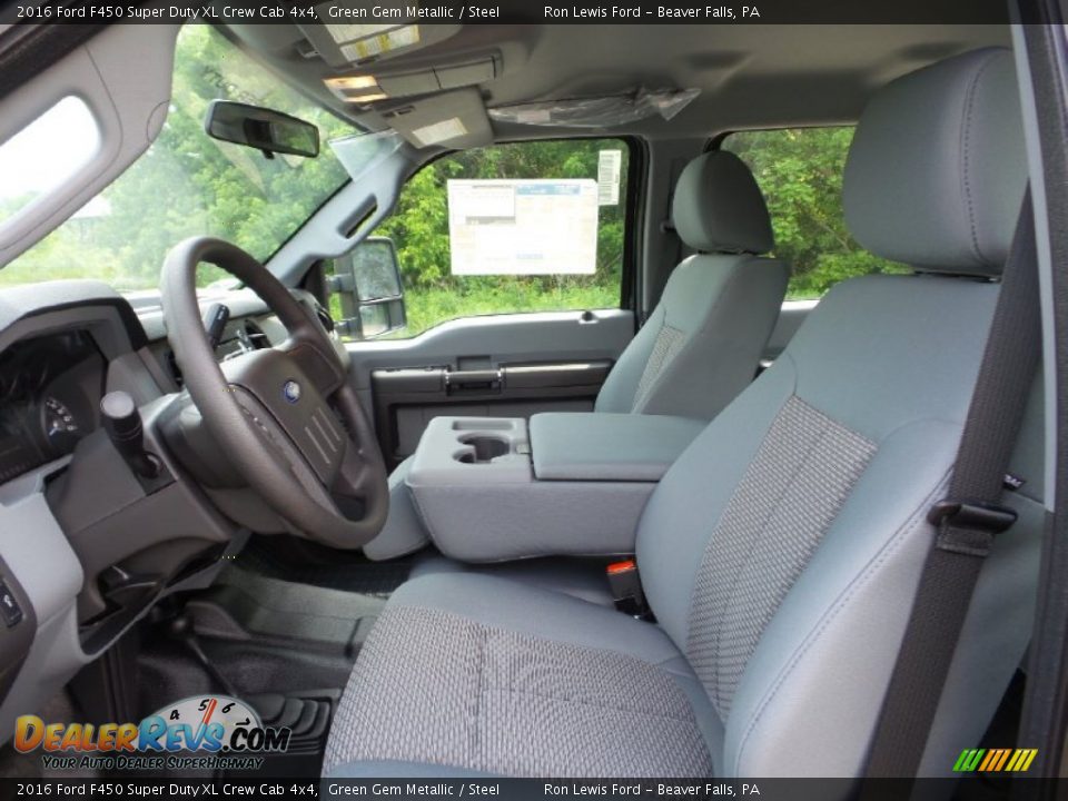 2016 Ford F450 Super Duty XL Crew Cab 4x4 Green Gem Metallic / Steel Photo #12