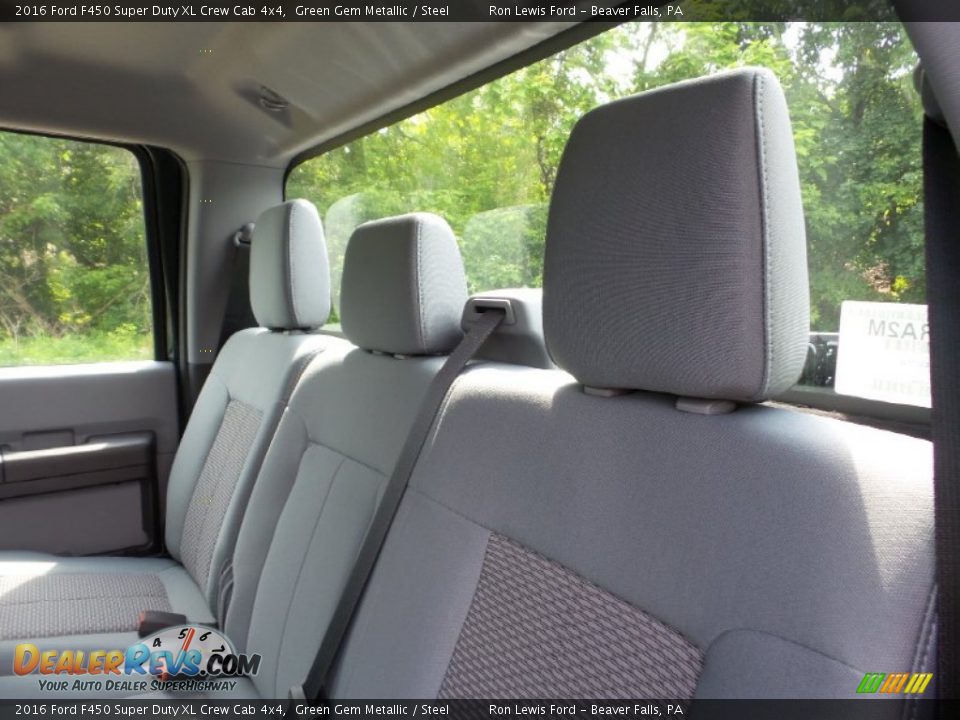 2016 Ford F450 Super Duty XL Crew Cab 4x4 Green Gem Metallic / Steel Photo #13
