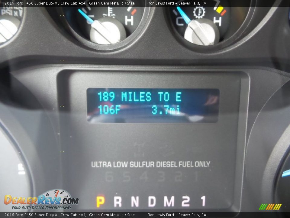 2016 Ford F450 Super Duty XL Crew Cab 4x4 Green Gem Metallic / Steel Photo #20