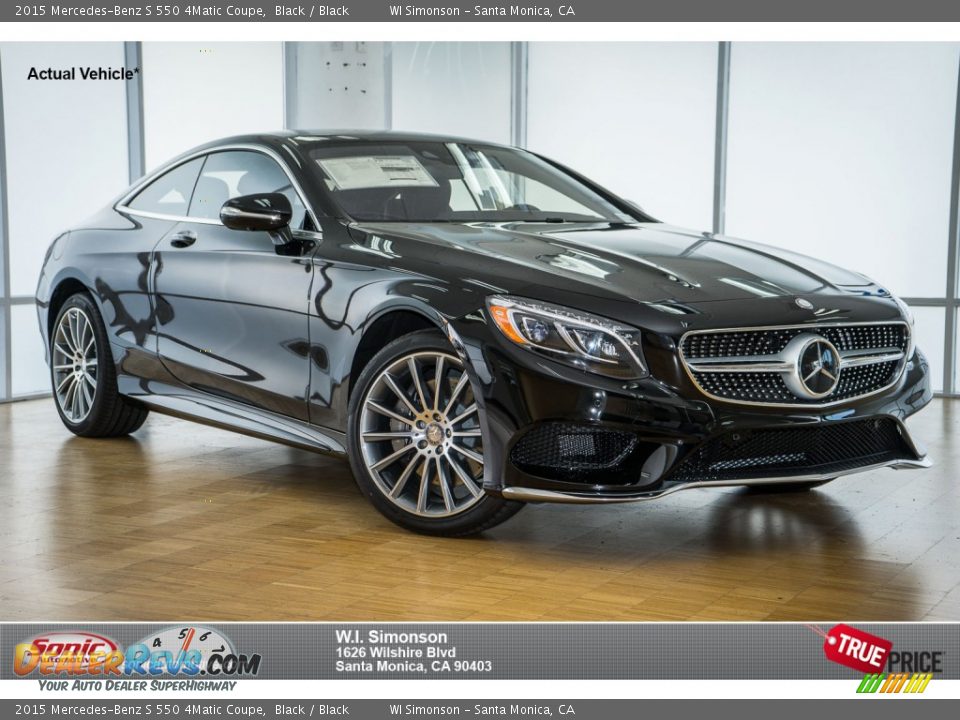 2015 Mercedes-Benz S 550 4Matic Coupe Black / Black Photo #1