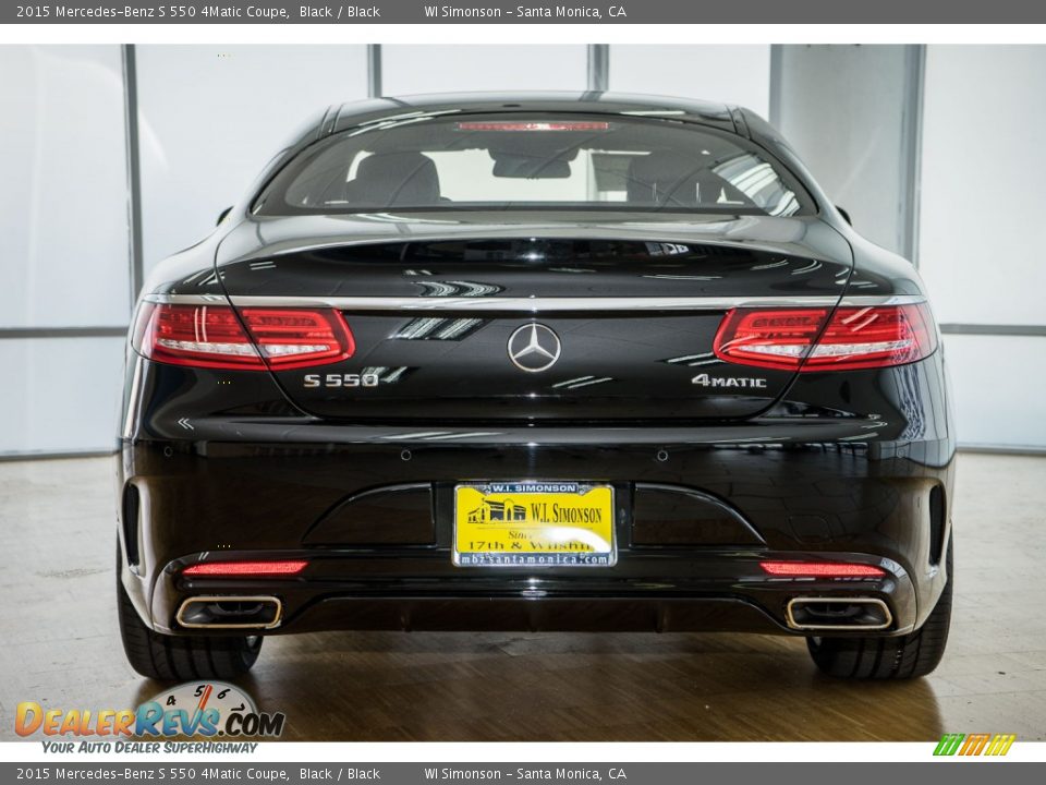 2015 Mercedes-Benz S 550 4Matic Coupe Black / Black Photo #4