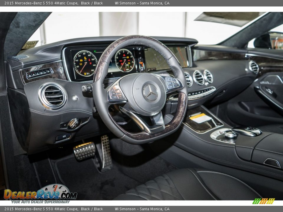 2015 Mercedes-Benz S 550 4Matic Coupe Black / Black Photo #6