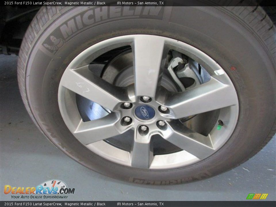 2015 Ford F150 Lariat SuperCrew Magnetic Metallic / Black Photo #5