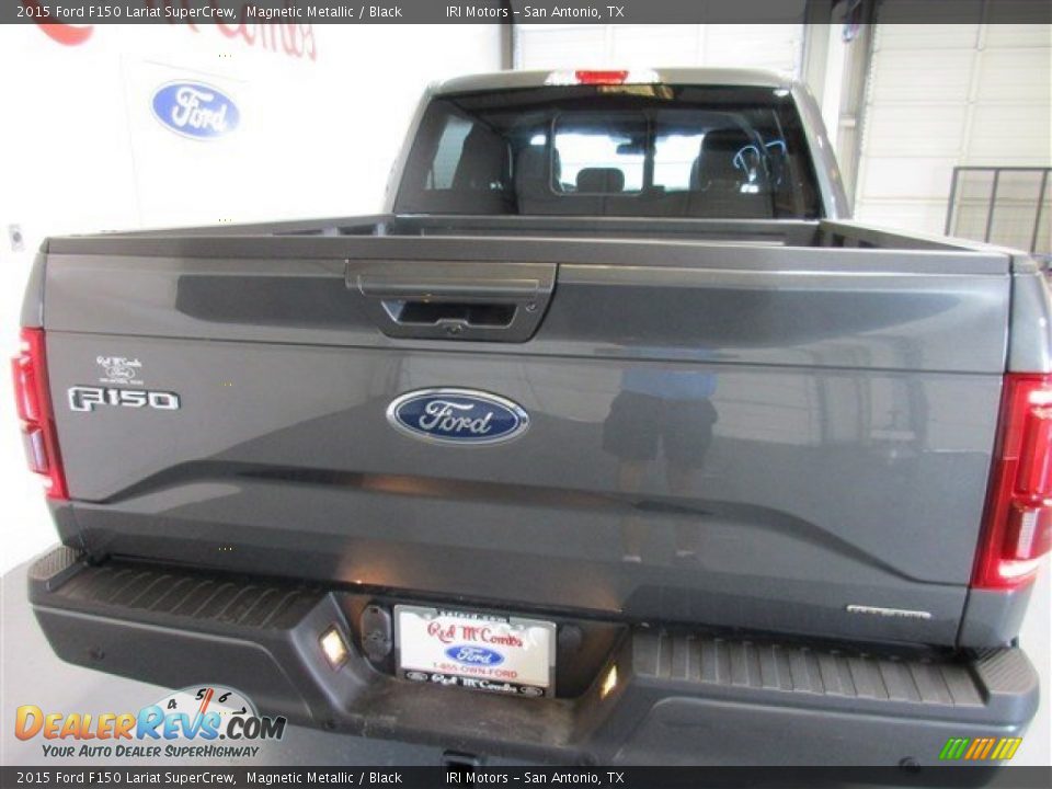 2015 Ford F150 Lariat SuperCrew Magnetic Metallic / Black Photo #6