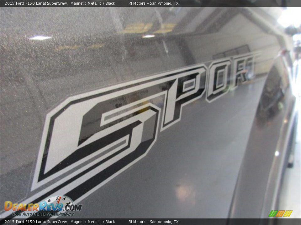 2015 Ford F150 Lariat SuperCrew Magnetic Metallic / Black Photo #9