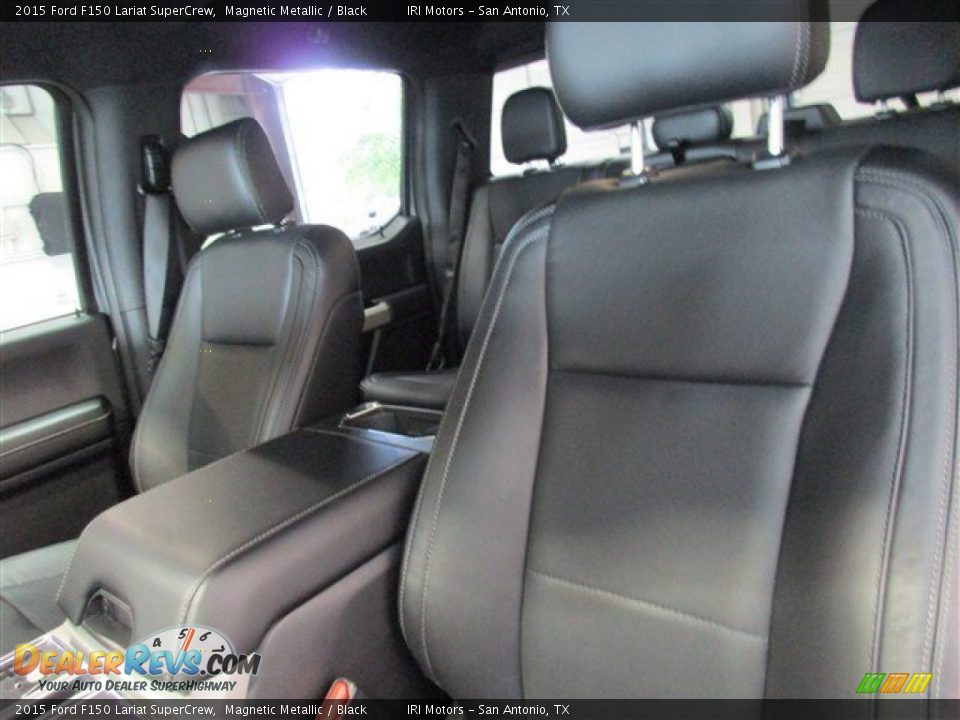 2015 Ford F150 Lariat SuperCrew Magnetic Metallic / Black Photo #11