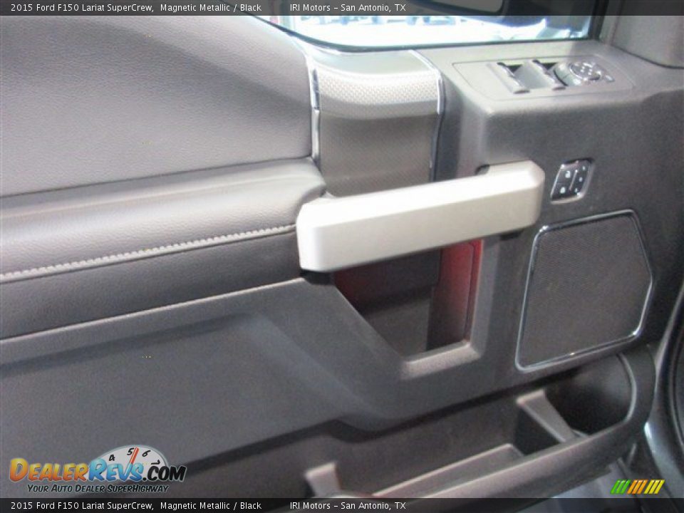 2015 Ford F150 Lariat SuperCrew Magnetic Metallic / Black Photo #14