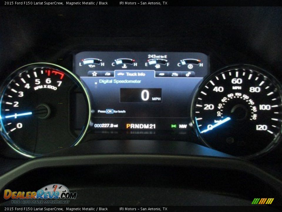 2015 Ford F150 Lariat SuperCrew Magnetic Metallic / Black Photo #19