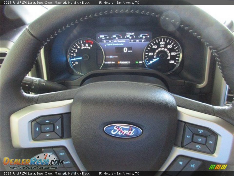 2015 Ford F150 Lariat SuperCrew Magnetic Metallic / Black Photo #20