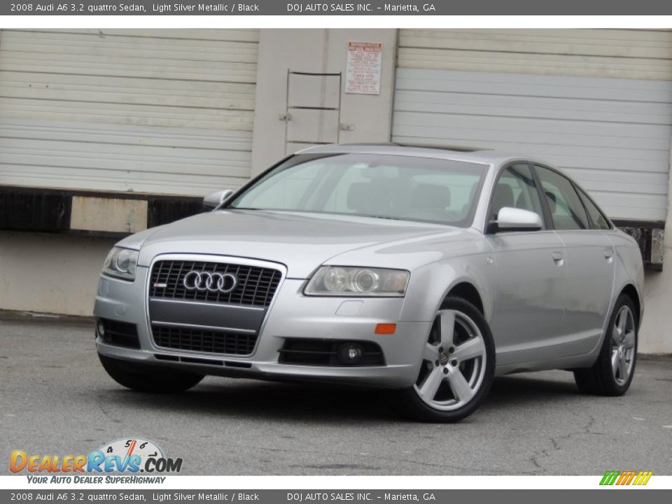 2008 Audi A6 3.2 quattro Sedan Light Silver Metallic / Black Photo #1