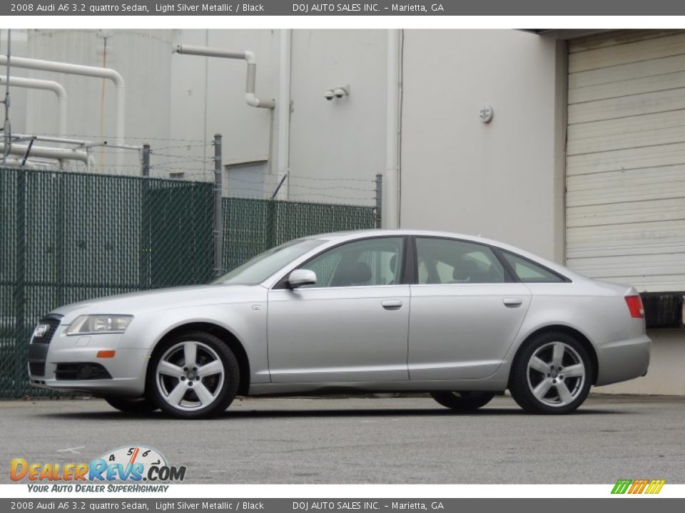 2008 Audi A6 3.2 quattro Sedan Light Silver Metallic / Black Photo #2