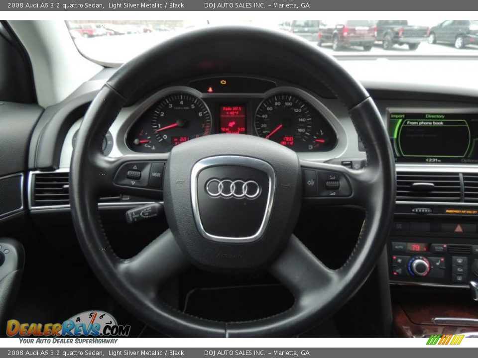 2008 Audi A6 3.2 quattro Sedan Light Silver Metallic / Black Photo #17