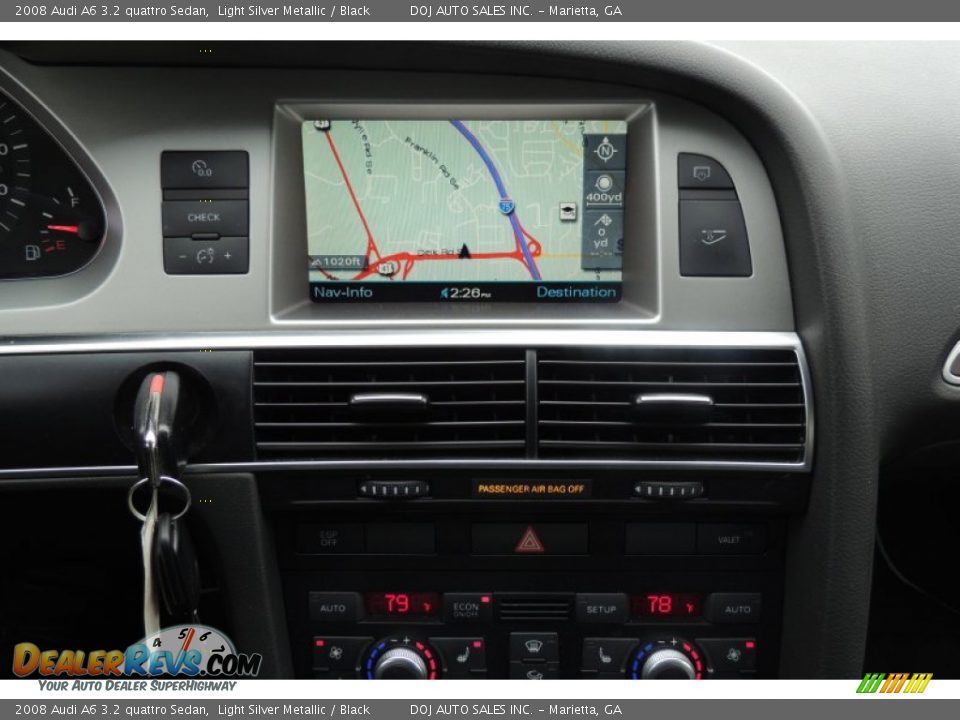 2008 Audi A6 3.2 quattro Sedan Light Silver Metallic / Black Photo #18